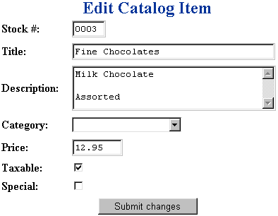 EZ-Order Edit Form